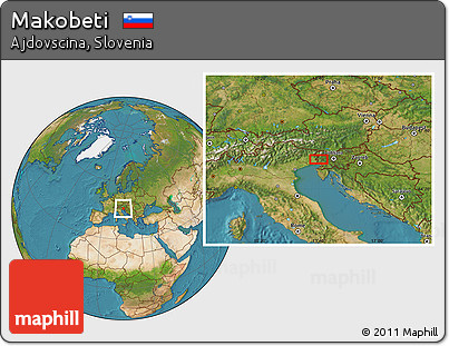 Satellite Location Map of Makobeti