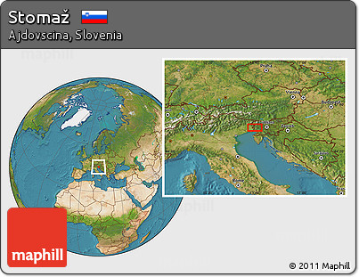 Satellite Location Map of Stomaž