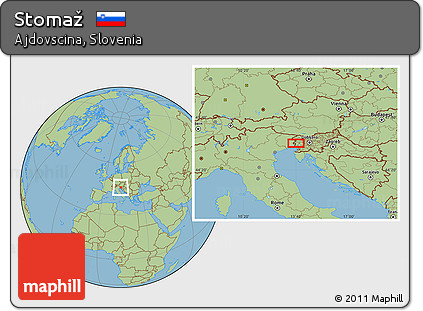 Savanna Style Location Map of Stomaž