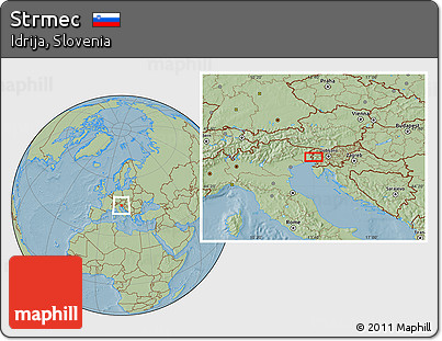 Savanna Style Location Map of Strmec, hill shading