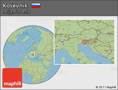 Savanna Style Location Map of Koševnik