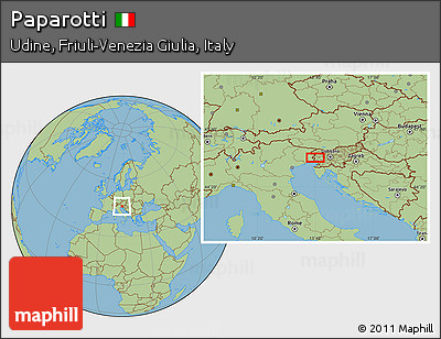 Savanna Style Location Map of Paparotti