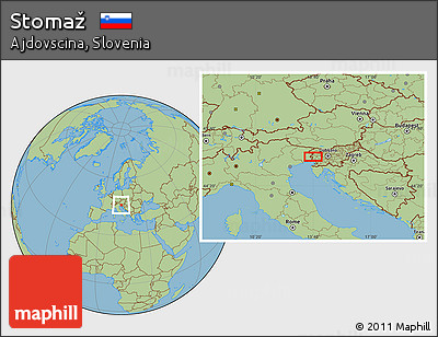 Savanna Style Location Map of Stomaž