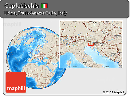 Shaded Relief Location Map of Cepletischis