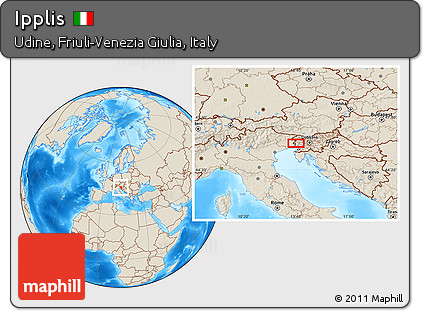 Shaded Relief Location Map of Ipplis