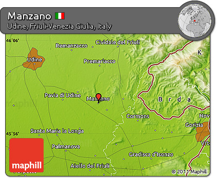 Physical Map of Manzano