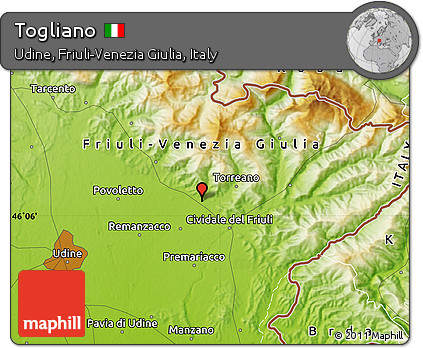Physical Map of Togliano