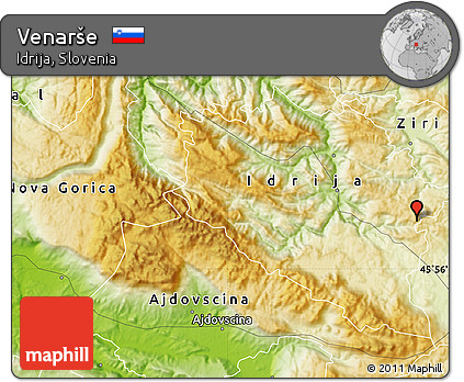 Physical Map of Venarše