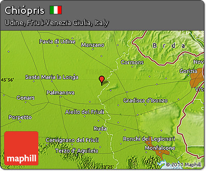 Physical Map of Chiópris