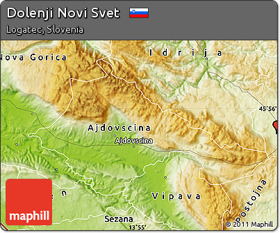 Physical Map of Dolenji Novi Svet