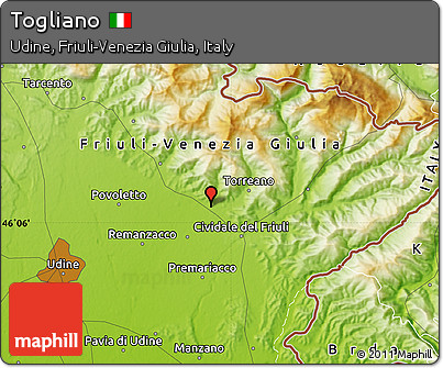 Physical Map of Togliano