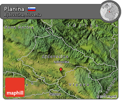 Satellite Map of Planina