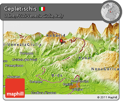 Physical Panoramic Map of Cepletischis