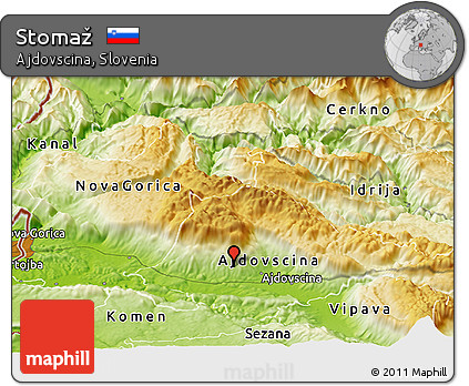 Physical Panoramic Map of Stomaž
