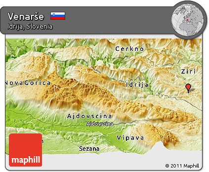 Physical Panoramic Map of Venarše