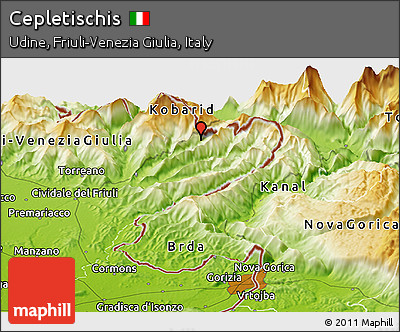 Physical Panoramic Map of Cepletischis