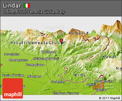 Physical Panoramic Map of Lindar