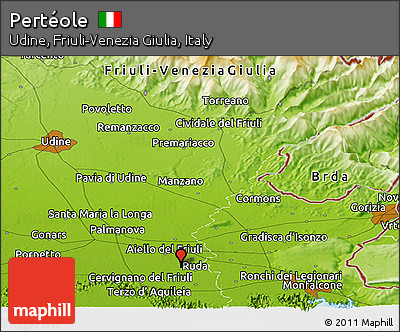 Physical Panoramic Map of Pertéole