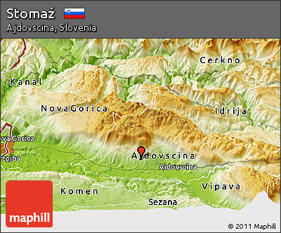 Physical Panoramic Map of Stomaž