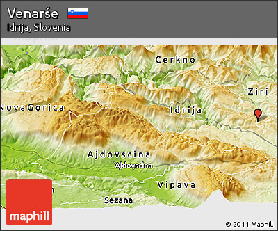 Physical Panoramic Map of Venarše
