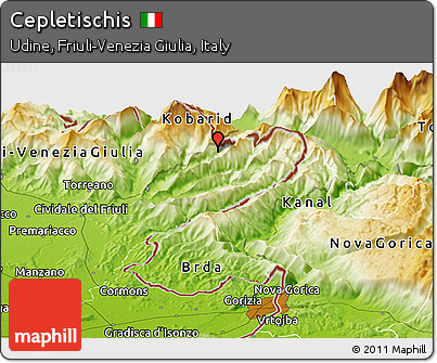 Physical Panoramic Map of Cepletischis