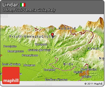 Physical Panoramic Map of Lindar