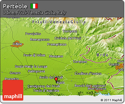 Physical Panoramic Map of Pertéole