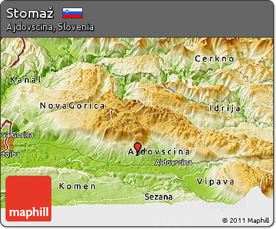 Physical Panoramic Map of Stomaž