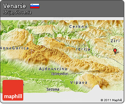 Physical Panoramic Map of Venarše