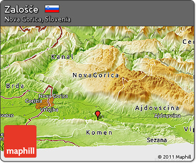 Physical Panoramic Map of Zalošče