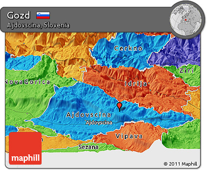 Political Panoramic Map of Gozd