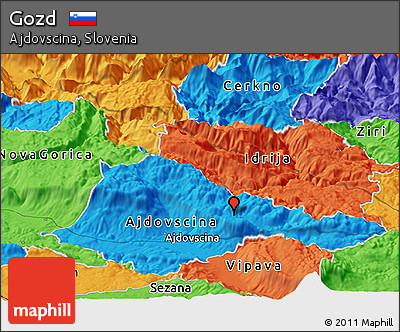 Political Panoramic Map of Gozd