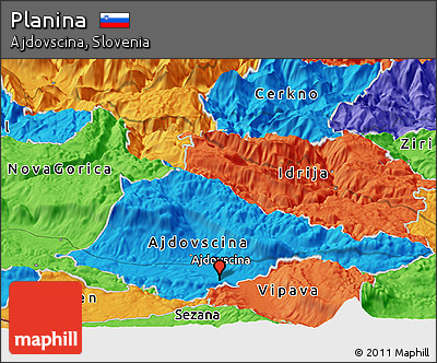 Political Panoramic Map of Planina