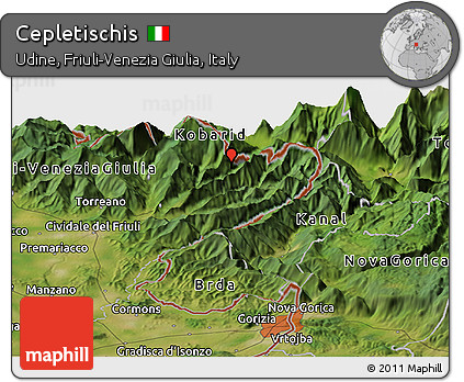 Satellite Panoramic Map of Cepletischis