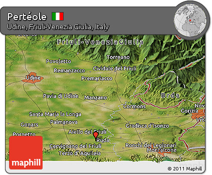 Satellite Panoramic Map of Pertéole