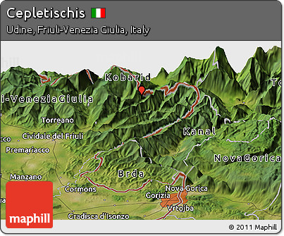 Satellite Panoramic Map of Cepletischis