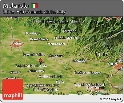 Satellite Panoramic Map of Melarolo