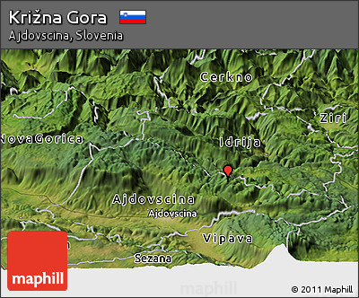 Satellite Panoramic Map of Križna Gora