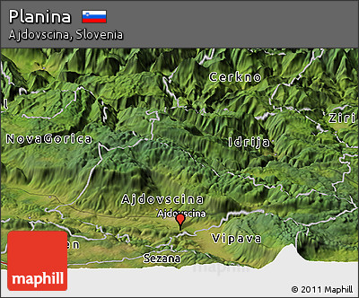 Satellite Panoramic Map of Planina