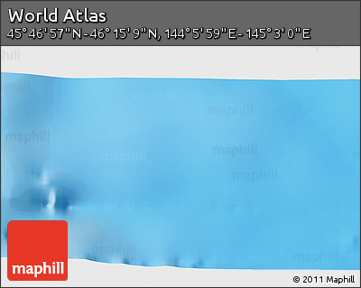 Physical 3D Map of the Area around 46° 1' 3" N, 144° 34' 29" E