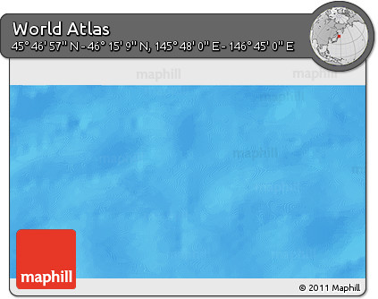 Physical 3D Map of the Area around 46° 1' 3" N, 146° 16' 30" E