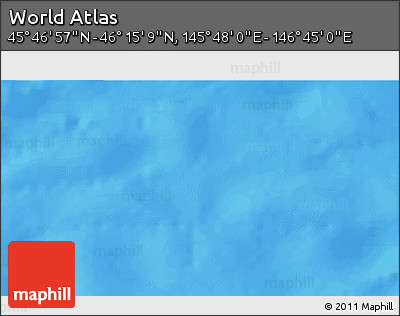 Physical 3D Map of the Area around 46° 1' 3" N, 146° 16' 30" E