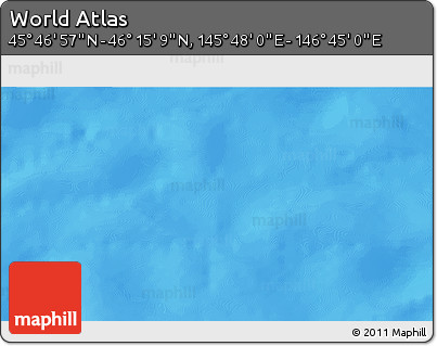 Physical 3D Map of the Area around 46° 1' 3" N, 146° 16' 30" E