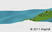 Satellite Panoramic Map of the area around 46° 1' 3" N, 149° 40' 30" E
