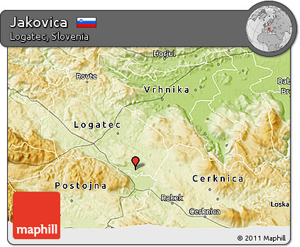 Physical 3D Map of Jakovica