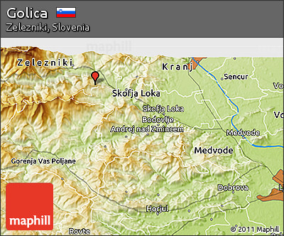 Physical 3D Map of Golica
