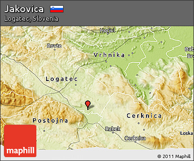 Physical 3D Map of Jakovica
