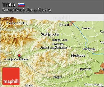 Physical 3D Map of Trata