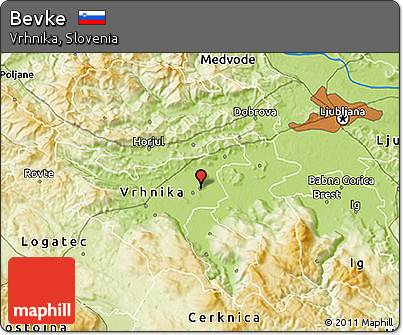 Physical 3D Map of Bevke