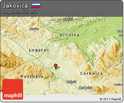 Physical 3D Map of Jakovica